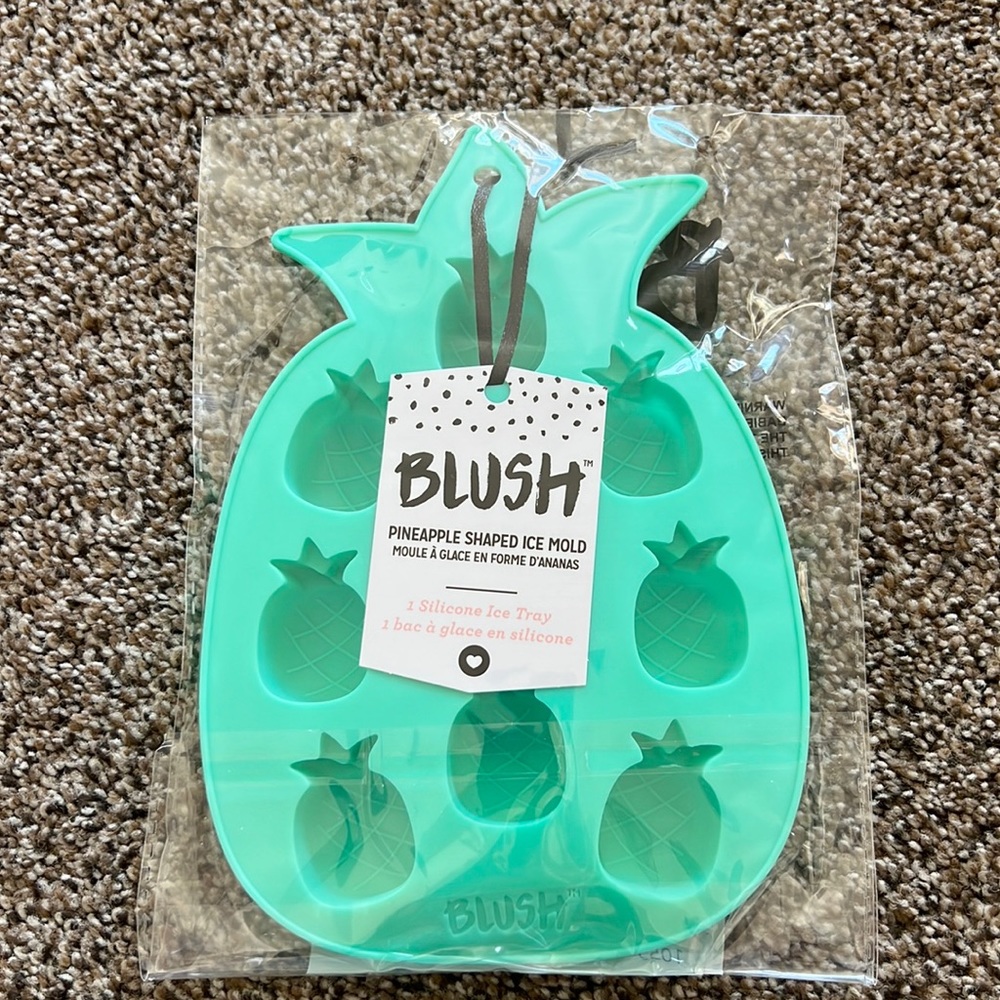 Blush, pineapple shaped Silicon ice tray new